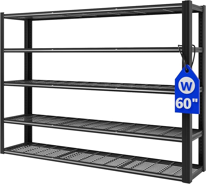 60" W Garage Shelving Heavy Duty Metal Shelving 3030LBS Storage Shelves by VDEVY