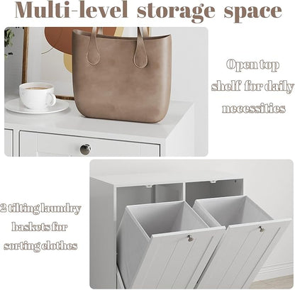 Double Tilt Out Laundry Hamper Cabinet - Image 3