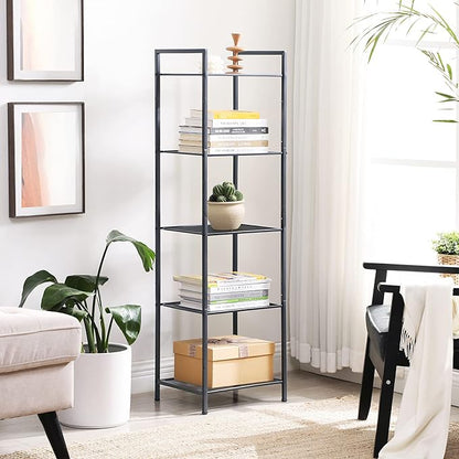 SONGMICS 5-Tier Storage Rack, Bathroom Shelf, Extendable Plant Stand - Image 2