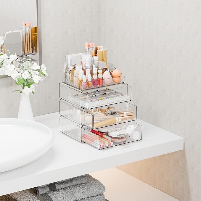 Yieach Clear Acrylic Makeup Organizers Countertop - Image 5