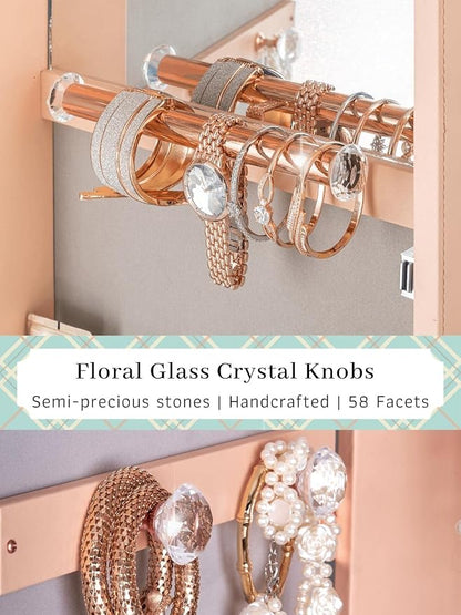 LUXFURNI Jewelry Armoire Organizer, Wall/Door Mounted Cabinet - Image 2