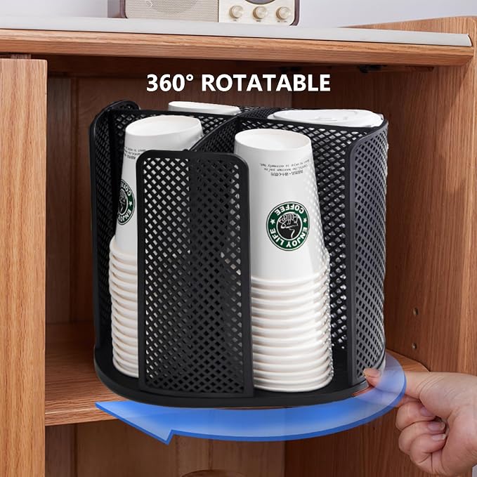 Rotatable cup and lid organizer box - Image 3