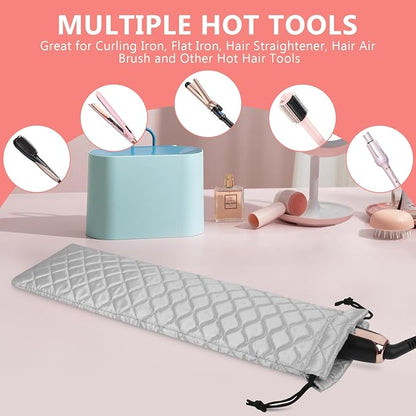 AMIJEAL Heat Resistant Hair Tools Organizer Bag Portable Travel Drawstring - Image 5