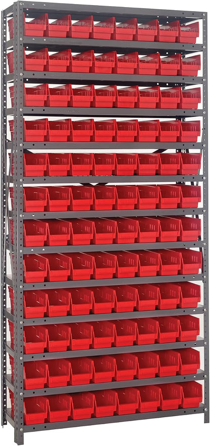 Quantum Storage Systems 1275-101RD Solid Heavy Duty 13 Shelves 96 Economy Red by QuantumStorageSystems
