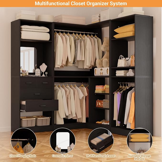 Unikito 86” Closet System, Corner Closets Organizer - Image 3