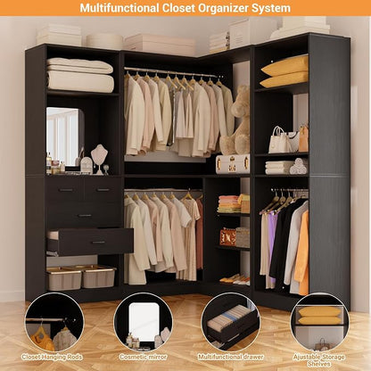 Unikito 86” Closet System, Corner Closets Organizer - Image 3
