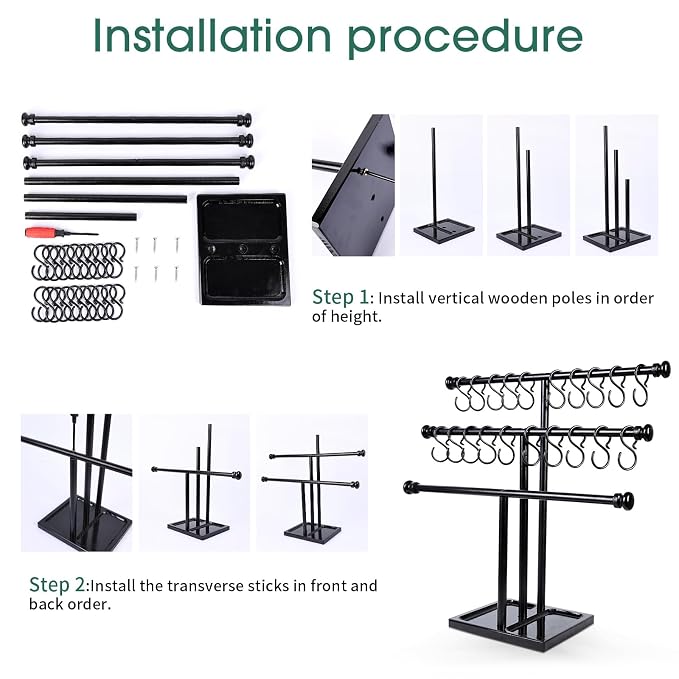 POVETIRE Headband Holder Stand Storage - Image 7