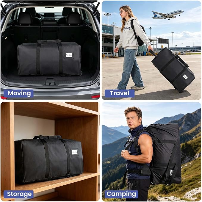 Heavy Duty Moving Bags with Wheels, Waterproof, College Dorm Moving Bags - Image 6