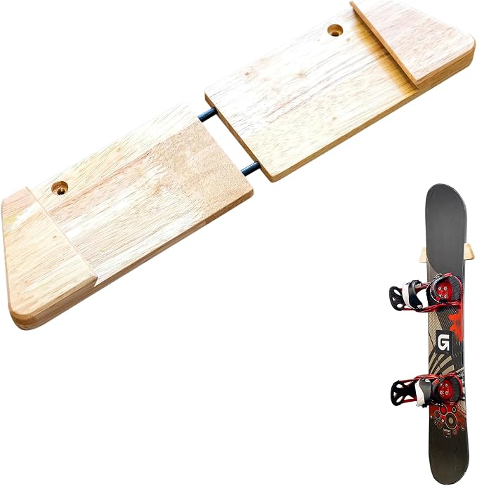 StoreYourBoard Minimalist Wood Snowboard Rack, Wall Mount Storage Display - Image 6