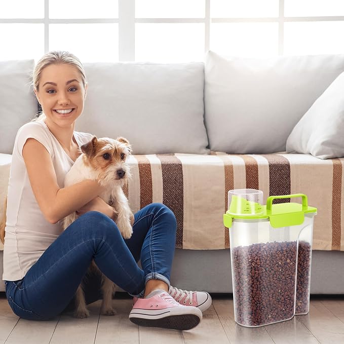 5-7Lbs Cat Dog Storage Container, Portable Pet Food Containers - Image 6