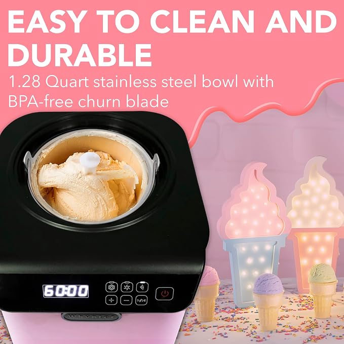 Whynter Ice Cream Maker Machine Automatic 1.28 Qt Upright - Image 5