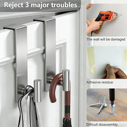 PMMASTO 2-Pack Over The Door Hooks - Image 3