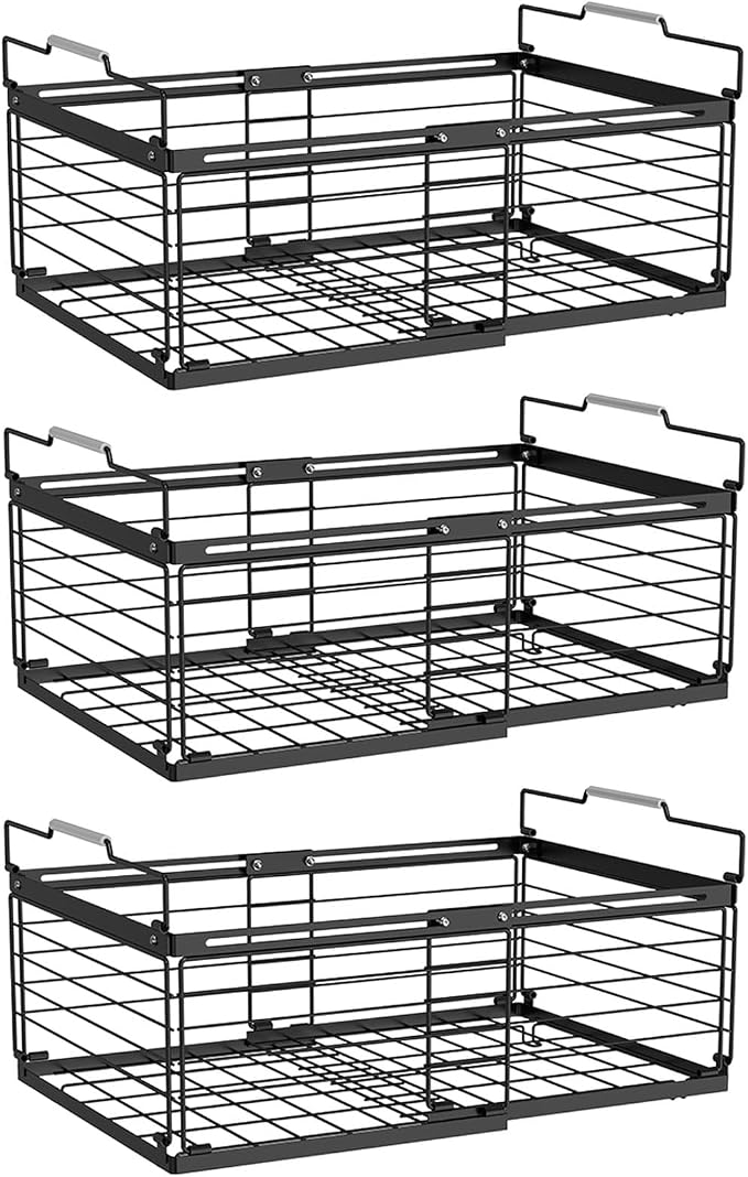 NADAMOO Freezer Organizer Bins, 3 Packs Large Expandable Stackable Chest by NADAMOO