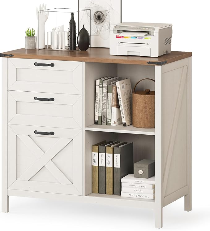 Halitaa 3 Drawers Farmhouse File Cabinet by Halitaa