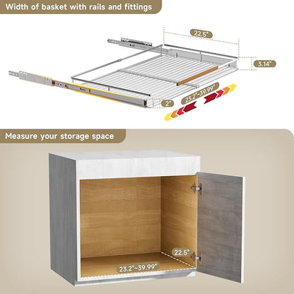 1 Pack Expandable Pull Out Cabinet Organizer，Side Mounting - Image 2