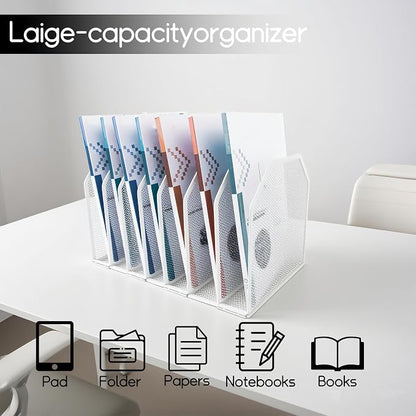 Adjustable Desk File Organizer, Detachable Office Folder Organizer, Compact - Image 6