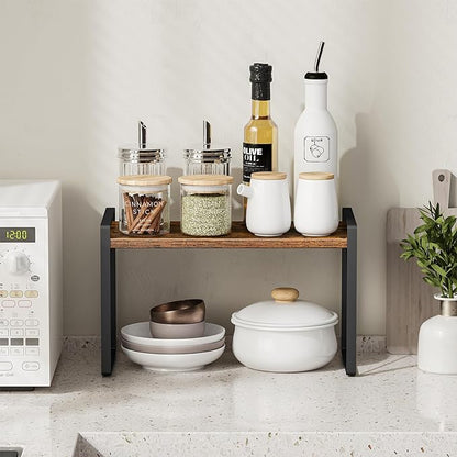 Giikin Countertop Shelf Organizer, Cupboard Stand Spice Rack, Retro Style - Image 5