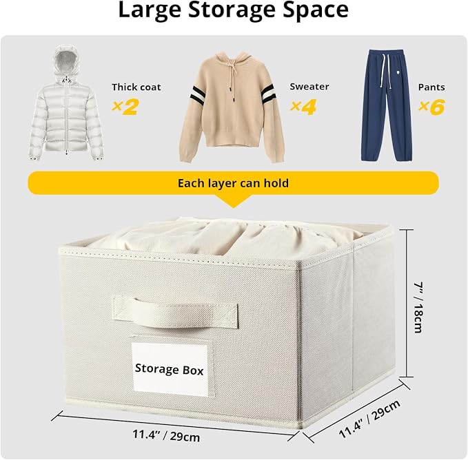 BrilliantJo 2 Pack 6 Shelves Hanging Closet Organizer - Image 7