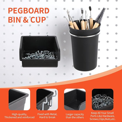 240PCS Pegboard Hooks Assortment, Pegboard Accessories Organizer Kit - Image 6