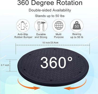 2 Pcs Lazy Susan Turntable Organizer, Eichzer Premium Heavy Duty Rotating - Image 3