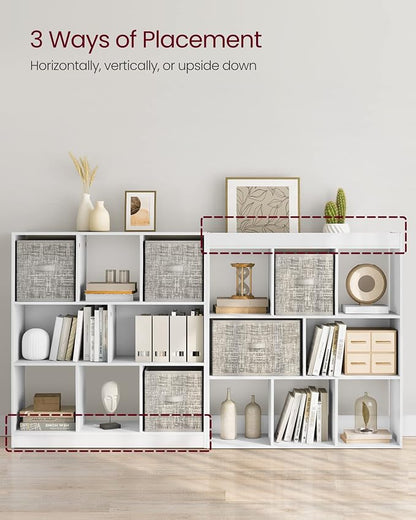 VASAGLE Bookcase, Freestanding Storage Unit, 8 Open Compartments, Used - Image 5