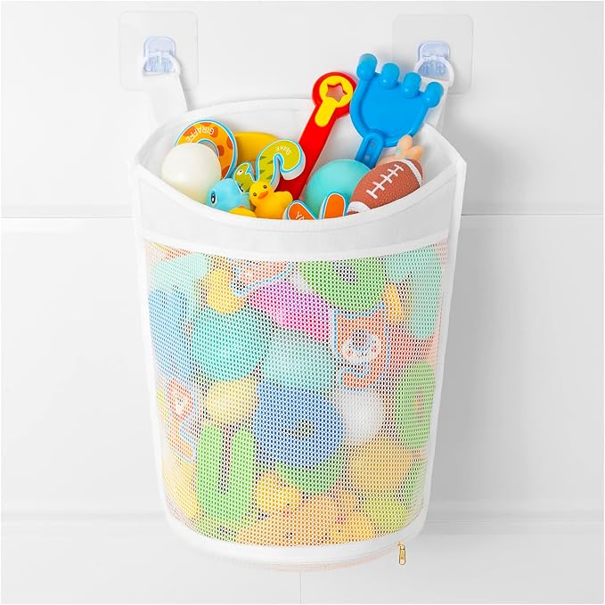 Large Capacity Baby Mesh Bath Toy Organizer, Extra Large Opening Bathroom Toy by Ligereza