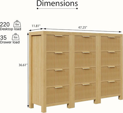 Modern 12-Drawer Solid Wood Dresser - Image 2