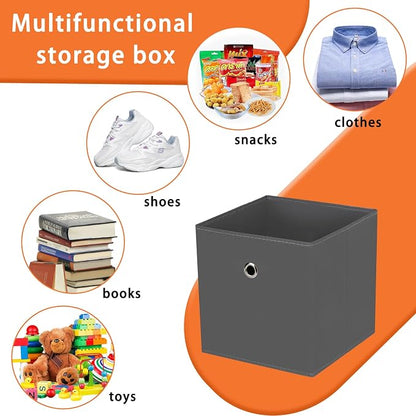 Foldable Storage Cubes Bins, 11 Inch Cloth Storage Cube Fabric Storage Box - Image 3