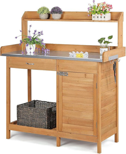 Topeakmart Outdoor Potting Bench by Topeakmart