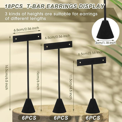 Marsui 18 Pcs Earring Display Set Earring T Bar Display Earring Holders - Image 2