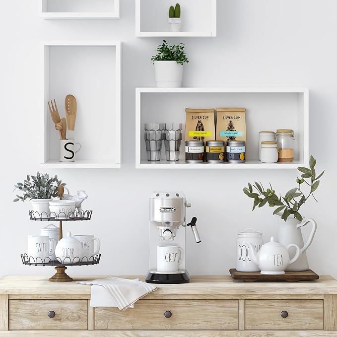 Wall Mount Shelf Set of 4, Floating Cube Shelves - Image 2