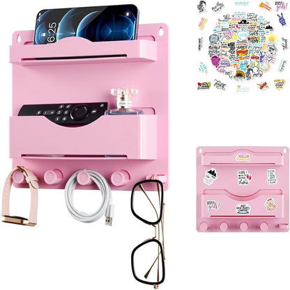 Pink Bedside Shelf Organizer by JUMEIHUI