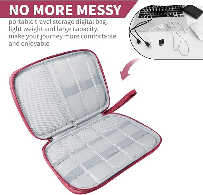 Lcsmaokin Electronics Travel Organizer, Portable Waterproof Electronic Travel - Image 3