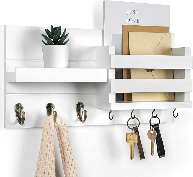 Lwenki Mail Organizer for Wall Mount – Key Holder by Lwenki