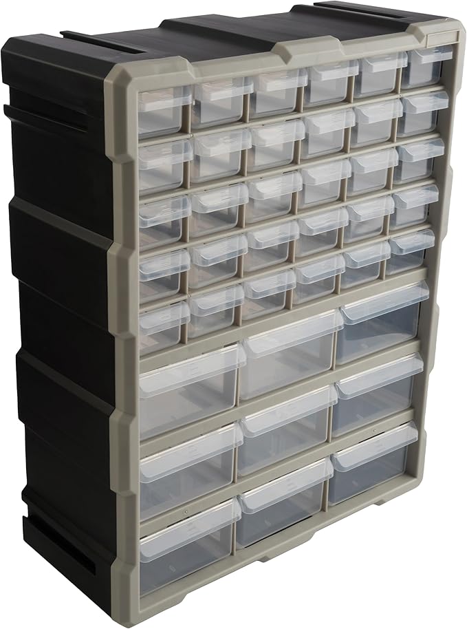 Stalwart 39-Drawer Plastic Small Parts Organizer, or Wall Storage Drawers by Stalwart