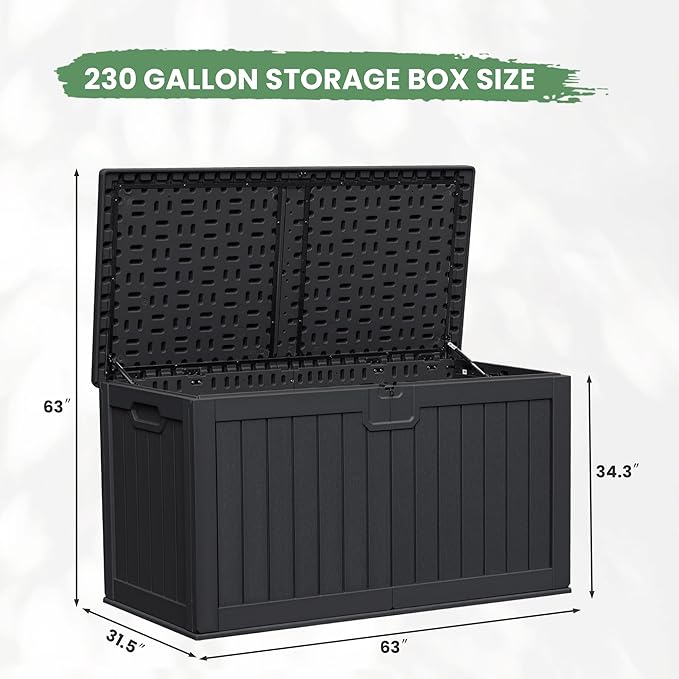 Greesum 230 Gallon HDPE Outdoor Storage Box - Image 7