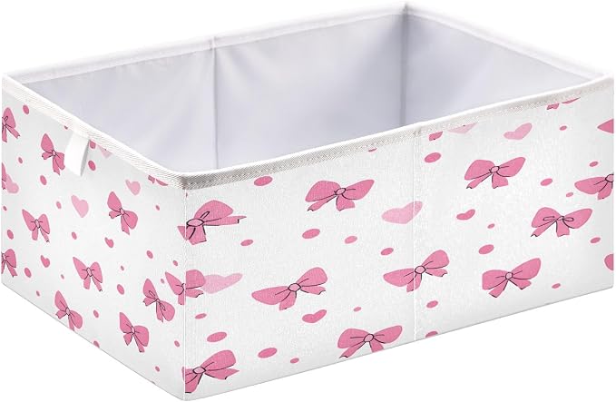 Pink Bows Hearts Pattern Closet Organizers Storage Cubes Storage Bins Shelf by Unknown