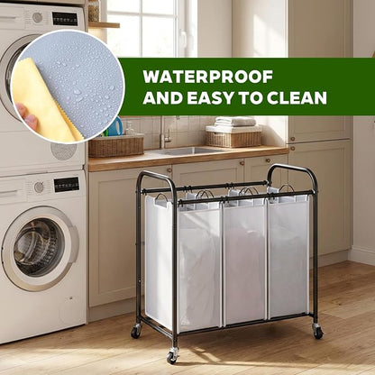 3 Pcs Large Laundry Sorter Replacement Bags, Hamper Cart Removable Replacement - Image 5