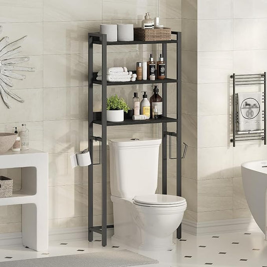 MAHANCRIS Over The Toilet Storage Rack, 3 Tier Bathroom Organizer Over Toilet by MAHANCRIS