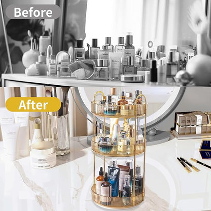 360 Rotating Makeup Organizer for Vanity, 3 Tier Large Capacity Vanity Storage - Image 5