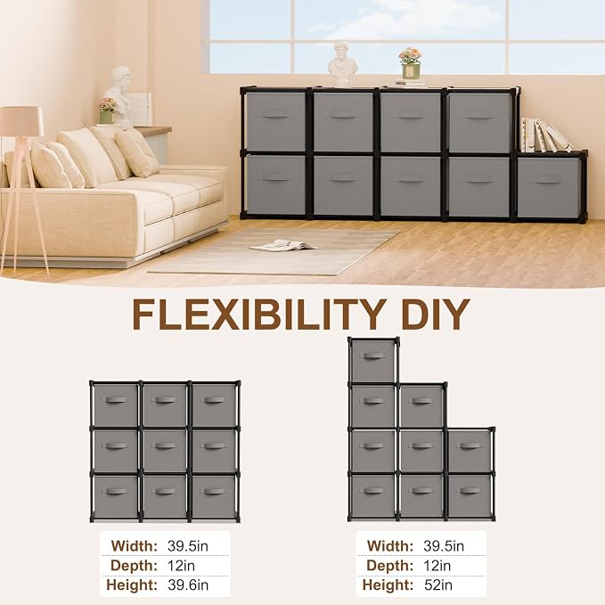 Briwooody 9 Cube Storage Organizer Bins - Image 2