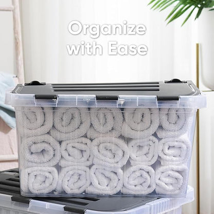 Superio Storage Bins with Lids- Clear Boxes - Image 5