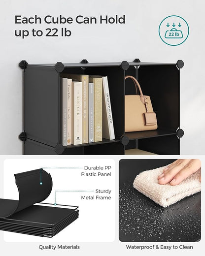 SONGMICS 6 Cube Storage Organizer, Modular Bookshelf, DIY Closet Organizers and - Image 4