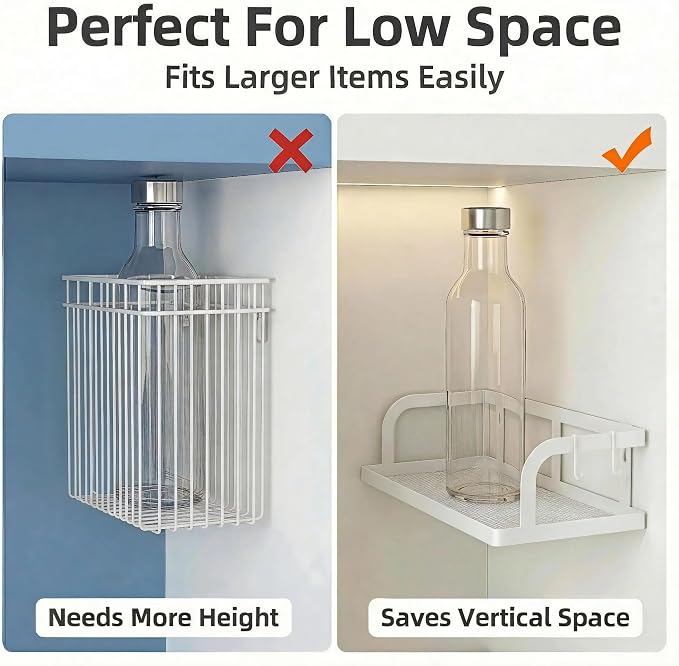 PUSDON 2-Pack 16.5" Extra Long Slim Hollowout Shower Caddy, Wall Mount Spice - Image 5
