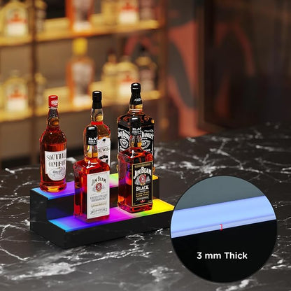 Dethan 2 Tier 15 Inch Liquor Bottle Display Shelf - Image 7