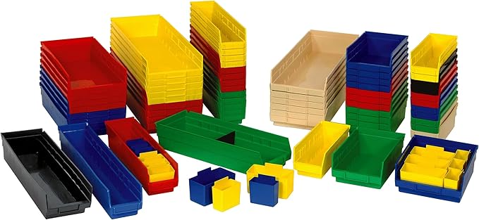 Quantum Storage QSB114 Heavy-Duty Nesting Plastic Shelf Bins - Image 4