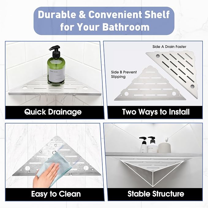 Shower Corner Shelf, No Drilling - Image 5