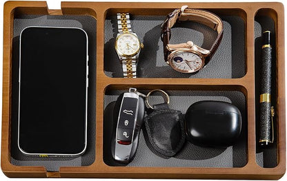 Shinpuru Wooden Valet Tray for Men, Nightstand Organizer by SimplicityinEverydayLife
