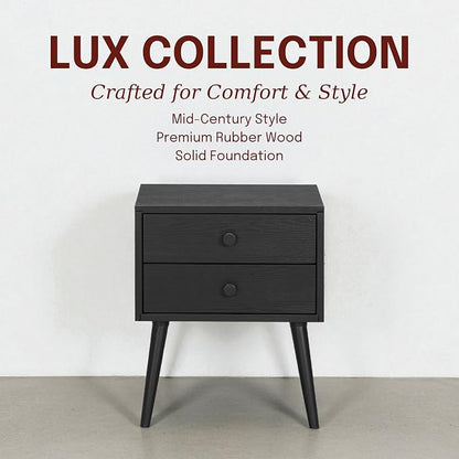 NTC Lux Nightstand with 2 Drawers, Featuring Adaptable Design, 150 lbs Load - Image 3