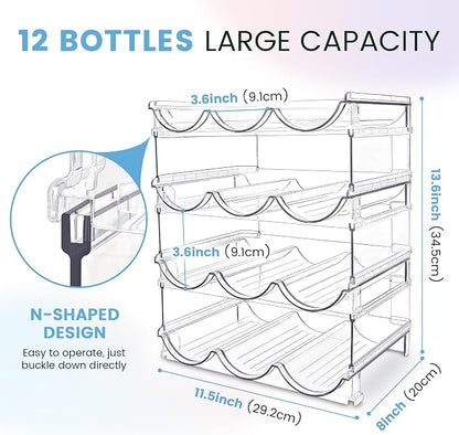 spospo Water Bottle Organizer for Cabinet, 4 Pack Water Bottle Organization and - Image 3
